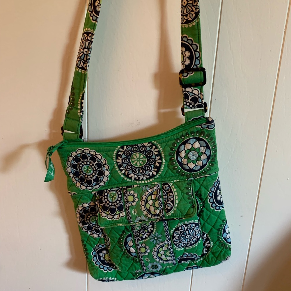 Vera Bradley Crossbody Bag in retired color Cupcake Green.